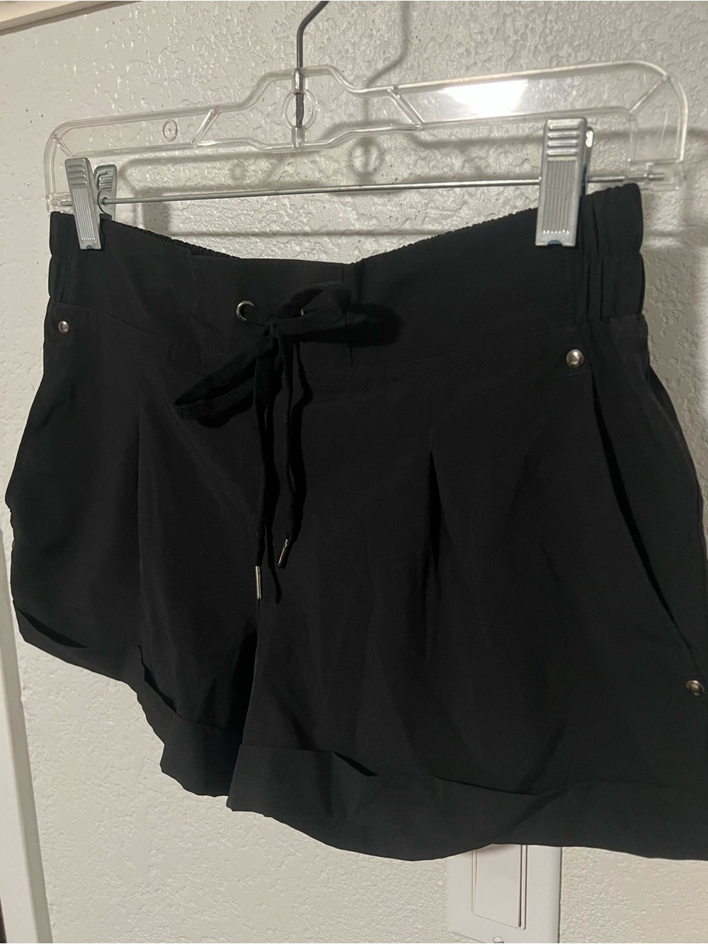 Black Women's Drawstring Casual Shorts